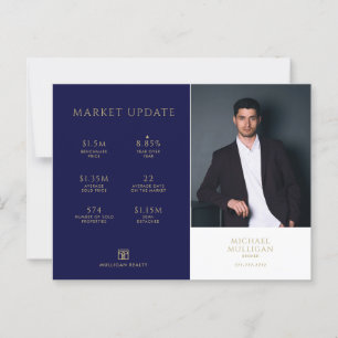 Real Estate Broker Modern Postcard - MARKET UPDATE