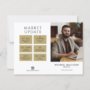 Real Estate Broker Modern Postcard - MARKET UPDATE