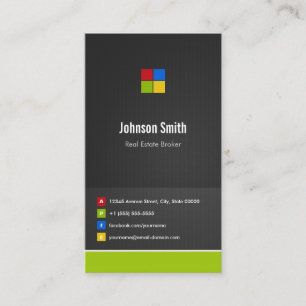Real Estate Broker - Premium Creative Colourful Business Card