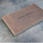 Real Estate Broker Sewed Leather Professional Business Card<br><div class="desc">Sewed Leather Real Estate Broker Business Card.</div>