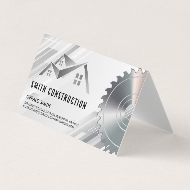 Real Estate Builders | General Contractor Business Card (Front)