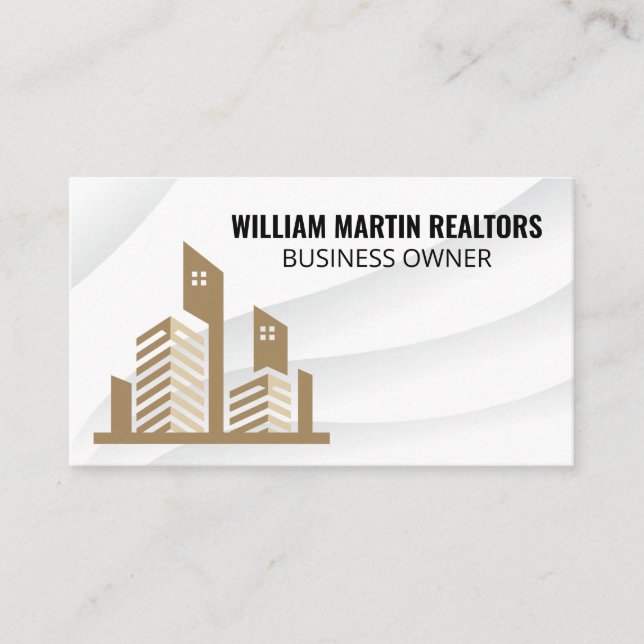 Real Estate Building Logo Business Card (Front)