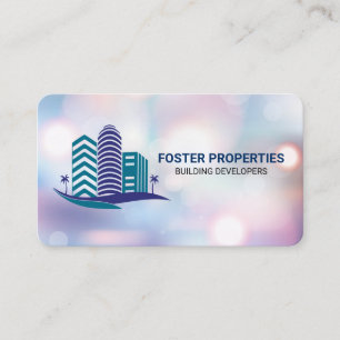 Real Estate Buildings Rentals Skyscrapers Business Card