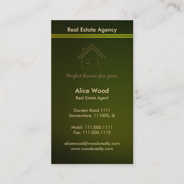 Real Estate Business Card (Front)