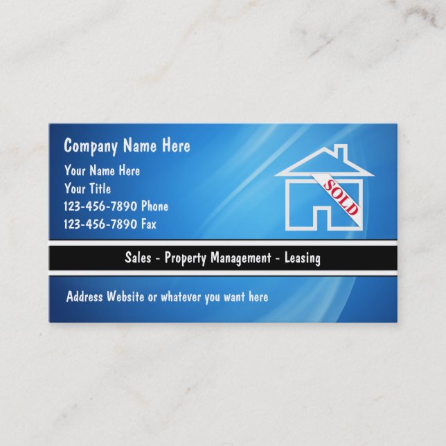 Real Estate Business Cards (Front)