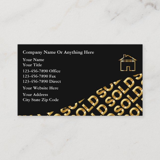 Real Estate Business Cards (Front)