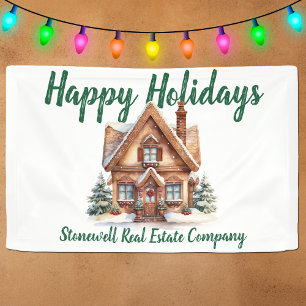 Real Estate Business Christmas Personalized Banner