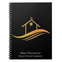 Real Estate Chic Black Gold House Custom Realtor