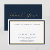 Real Estate Client Appreciation Navy Blue Logo