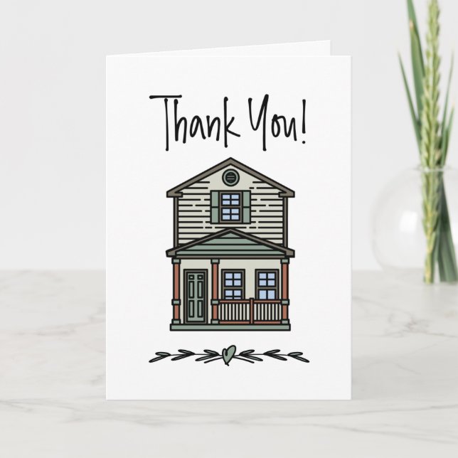Real Estate Client Home Thank You Card (Front)