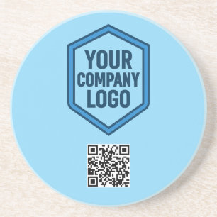 Real Estate Closing Gift Coaster - Logo & QR Code 