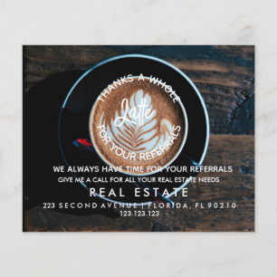 real estate Coffee referrals Announcement Flyer