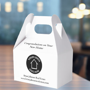 Real Estate Company Add Your Logo Housewarming Favour Box