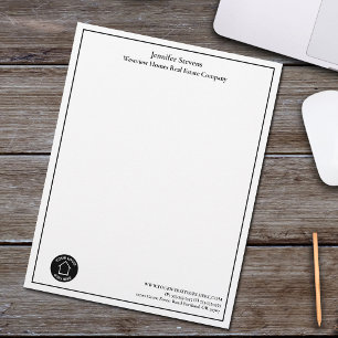 Real Estate Company Custom Business Logo Office Letterhead