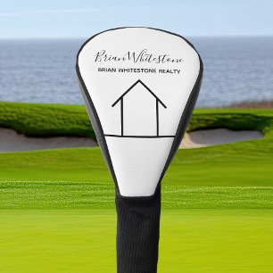 Real Estate Company Custom Chic Simple Realtor Golf Head Cover