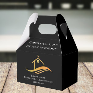 Real Estate Company Custom Congratulations Home Favour Box