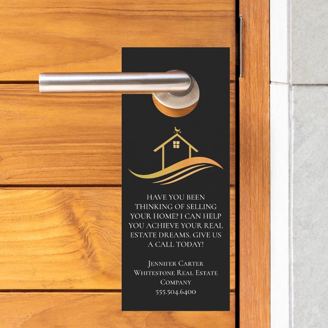 Real Estate Company Custom Logo Modern Marketing Door Hanger (Creator Uploaded)