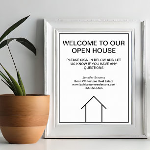 Real Estate Company Custom Open House Welcome Poster