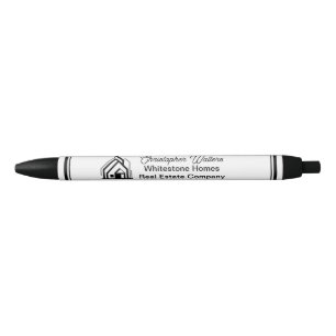 Real Estate Company Customised Logo Realtor Black Ink Pen