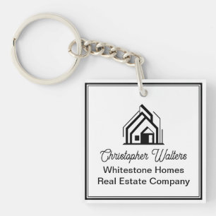 Real Estate Company Customised Logo Realtor Key Ring