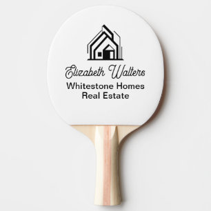 Real Estate Company Customised Realtor Logo Ping Pong Paddle