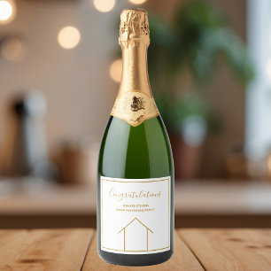 Real Estate Company Housewarming Congratulations Sparkling Wine Label