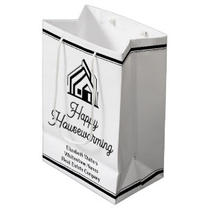 Real Estate Company Logo Custom Housewarming Medium Gift Bag