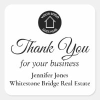 Real Estate Company Logo Custom Realtor Thank You