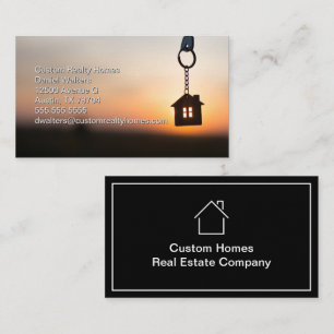 Real Estate Company Sunset Photography Modern Business Card