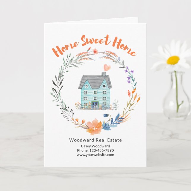 Real Estate Congratulations New Home Sweet Home  Card (Small Plant)