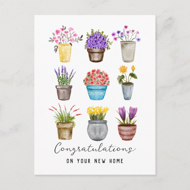 Real Estate Congratulations on Your New Home Chic Postcard (Front)