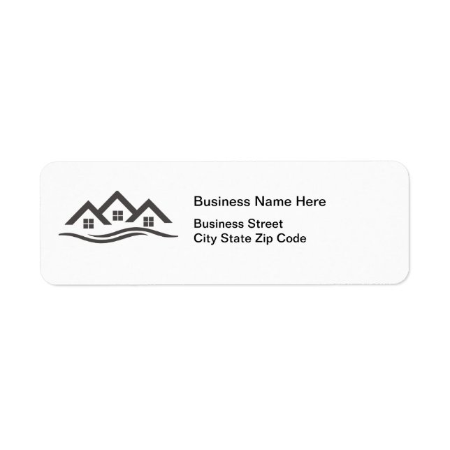 Real Estate Construction Return Address Labels (Front)