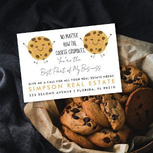 Real Estate Cookie Referral for clients Realtor Announcement Postcard