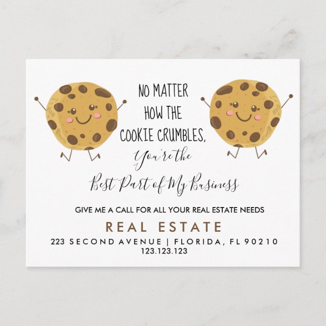 real estate COOKIE referrals Announcement (Front)