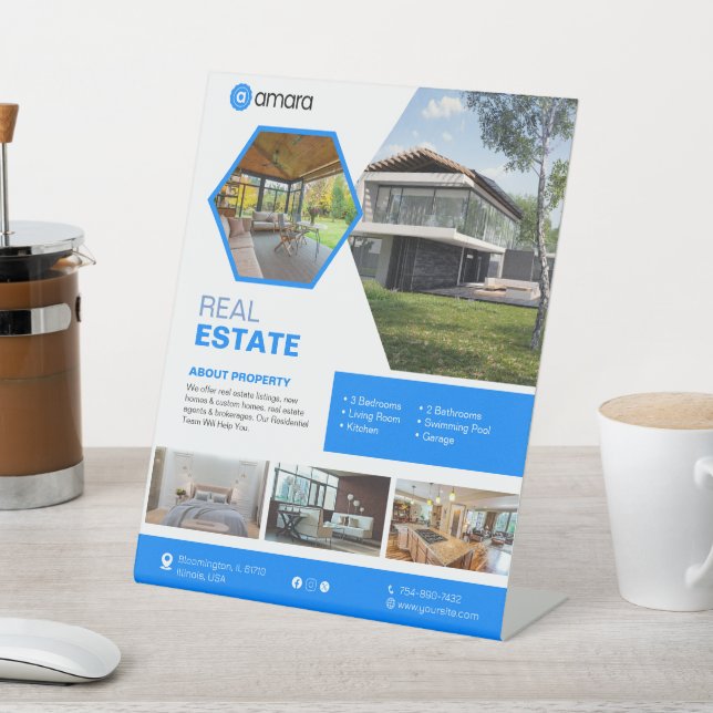 Real Estate Custom Pedestal Sign (In SItu)