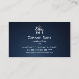 Real Estate Dark Blue Business Card