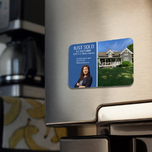 Real Estate Direct Mail Modern Blue Magnet