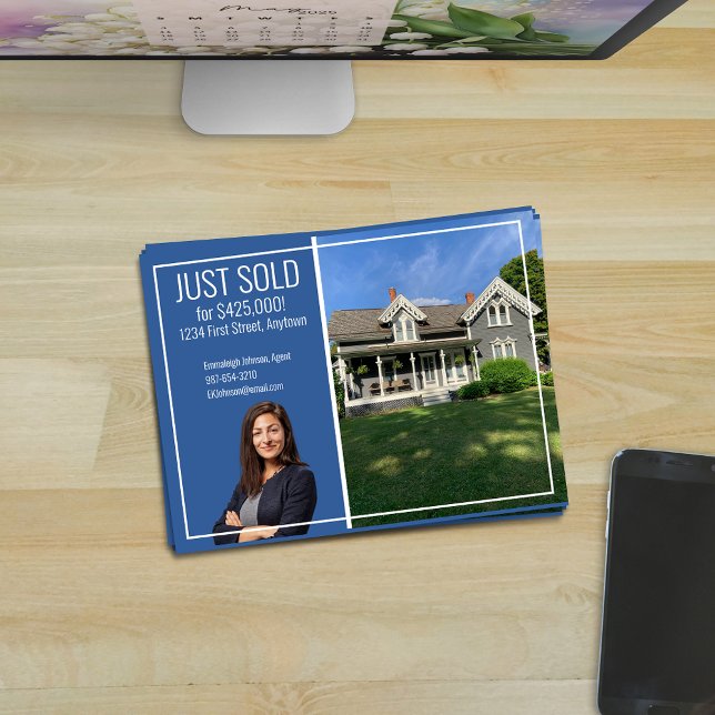 Real Estate Direct Mail Modern Blue Postcard (Creator Uploaded)