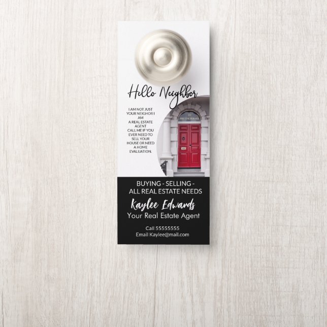 Real Estate Door Hanger – Hello Neighbour Card (On Knob)