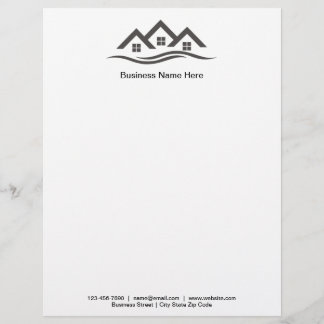 Real Estate Editable Online Letterhead Template