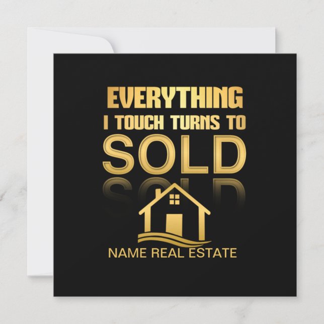 REAL ESTATE everything turns to SOLD Invitation (Front)