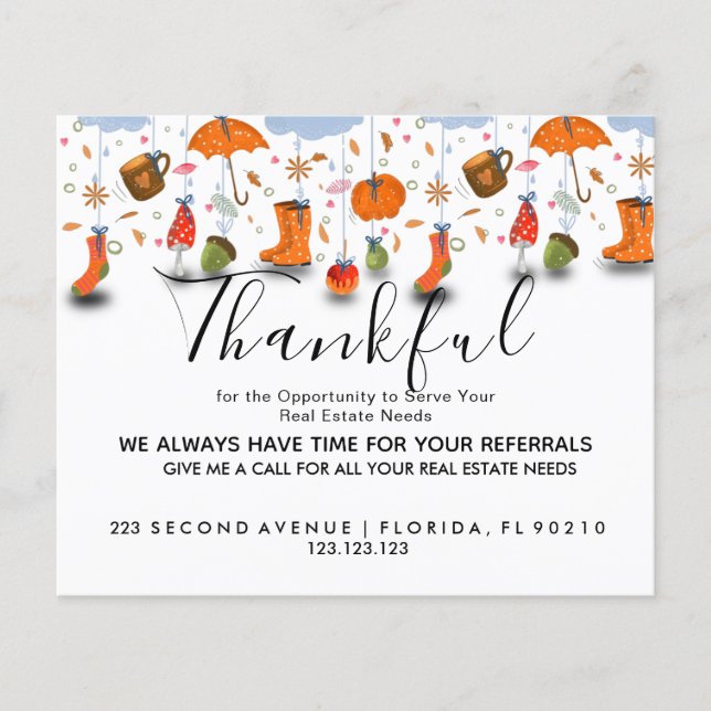 real estate FALL referrals Announcement Flyer (Front)