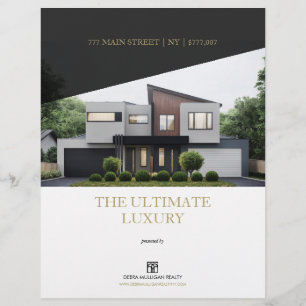 Real Estate Feature Sheet Elegant Custom Flyer