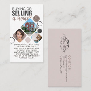 Real Estate Flyer - Buy or Sell Your Home   Custom Business Card