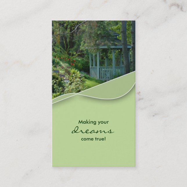 Real Estate Gazebo Garden House Business Card (Front)