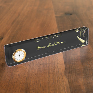 Real Estate Gold Nameplate
