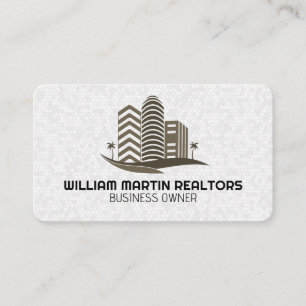 Real Estate Gold Properties White Geometric Business Card