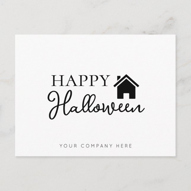Real Estate Happy Halloween   Postcard (Front)