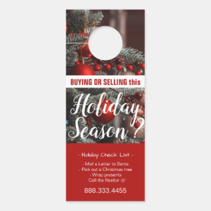 Real Estate Holiday Door Hanger