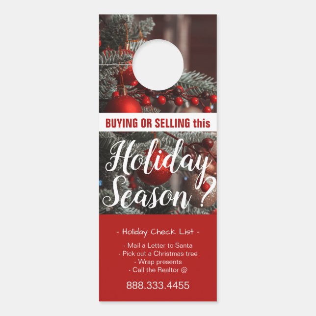 Real Estate Holiday Door Hanger (Front)